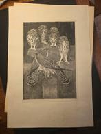 3 steendrukken van Theo van Hoytema uit de Dierstudies, Ophalen of Verzenden