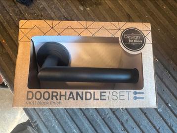 Deurkruk set van 2 stuks mat zwart NIEUW beschikbaar voor biedingen