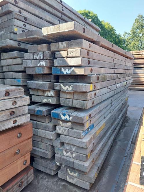 Draglineschotten 10/15/20 x 100 x 300/400/500 cm Gebruikt, Tuin en Terras, Bielzen en Borders, Gebruikt, Overige typen, Hout, 50 cm of meer