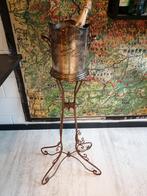 ANTIEKE METALEN PIED DE STALLE / KAARSEN STANDAARD XL 80 CM, Antiek en Kunst, Ophalen of Verzenden