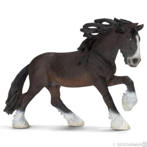 Schleich 13734 Shire paard, dierfiguur x, Verzamelen, Dierenverzamelingen, Gebruikt, Beeldje of Figuurtje, Paard, Ophalen of Verzenden