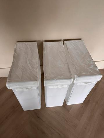 3x IKEA Wasmand met Zak nieuw!! Wit beschikbaar voor biedingen