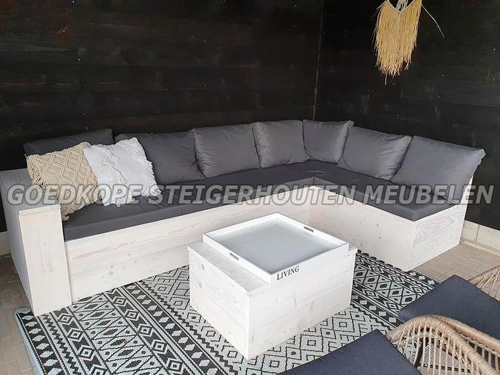 Tuinbank hout Tuinbank lounge Hoekbank Loungebank, Tuin en Terras, Tuinbanken, Nieuw, Hout, Ophalen of Verzenden