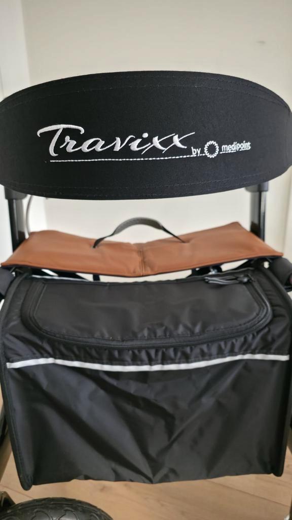 Mooie Rollator Travixx Traveller Black medium, Diversen, Rollators, Ophalen