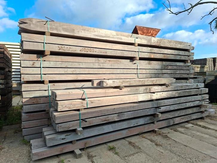 Hardhouten palen | balken | meerpalen | azobé, Tuin en Terras, Palen, Balken en Planken, Gebruikt, Balken, 250 cm of meer, Hardhout