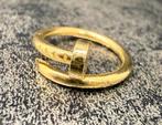 Prachtige 18k gouden spijker ring, Sieraden, Tassen en Uiterlijk, Ringen, Ophalen of Verzenden, Nieuw, Goud, Dame
