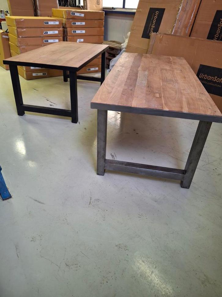 Urban Sofa lodge Eetkamertafels actie - Robuust & Stoer!, Huis en Inrichting, Tafels | Eettafels, Gebruikt, 100 tot 150 cm, 150 tot 200 cm