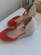 Rode Espadrilles Sleehak, Zo goed als nieuw, Rood, Sandalen of Muiltjes, Prisska
