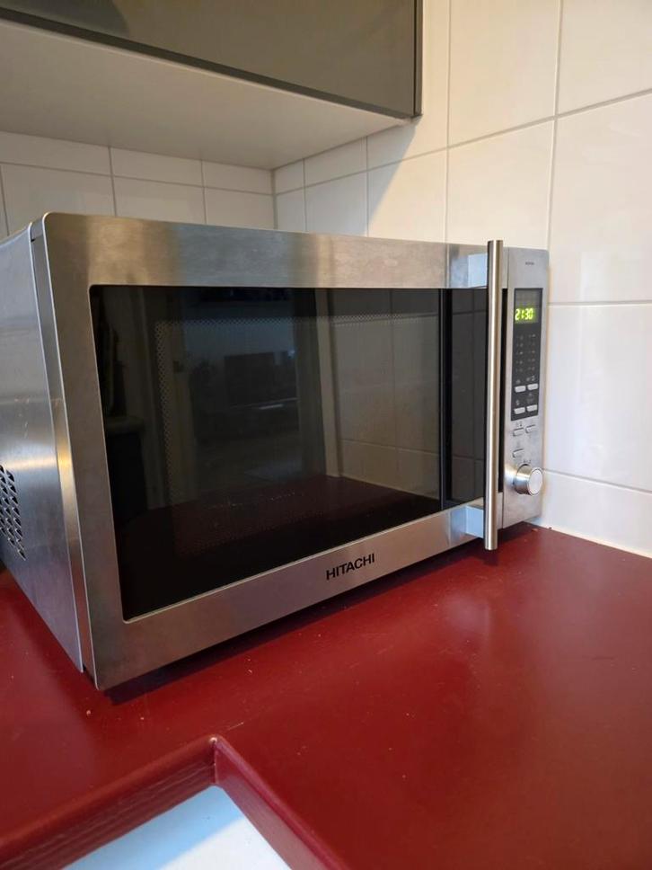 Combi Magnetron - Hitachi, Witgoed en Apparatuur, Magnetrons, Gebruikt, Vrijstaand, Combimagnetron, 45 tot 60 cm, Grill, Hete lucht