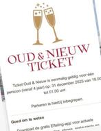 Efteling Oud en nieuw! 4 tickets te koop!, Tickets en Kaartjes, Drie personen of meer, Ticket of Toegangskaart