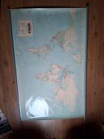 Grote wereldkaart op rolstok 155x100, Ophalen, 1800 tot 2000, Wereld, Landkaart