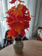 Vaas met Herfstblad Decoratie, Ophalen, Aardewerk of Porselein, Nieuw, Oranje