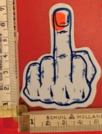 Vintage sticker autosticker f#ck you middelvinger, Verzamelen, Ophalen of Verzenden, Zo goed als nieuw