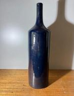 Vintage kobalt blauwe stenen vaas.424, Huis en Inrichting, Woonaccessoires | Vazen, Blauw, Aardewerk of Porselein, Ophalen of Verzenden
