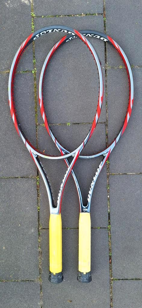 2 x Dunlop Biomimetic Tour, Sport en Fitness, Tennis, Zo goed als nieuw, Racket, Overige merken, L3, Ophalen of Verzenden