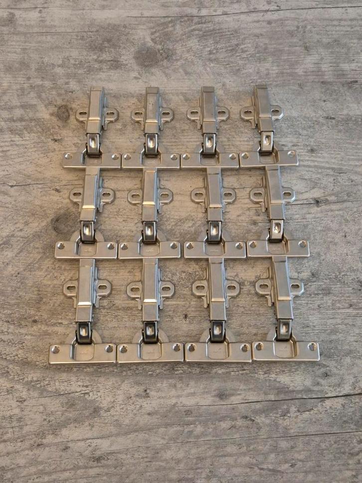 Hettich potscharnier Intermat voorliggend - 12 stuks, Doe-het-zelf en Verbouw, Hang- en Sluitwerk, Gebruikt, Scharnier, Overige materialen