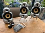 3X. Scandyna bleu Moon speakers Incl. 2 ophangbeugels, Audio, Tv en Foto, Ophalen of Verzenden, Zo goed als nieuw, Front, Rear of Stereo speakers