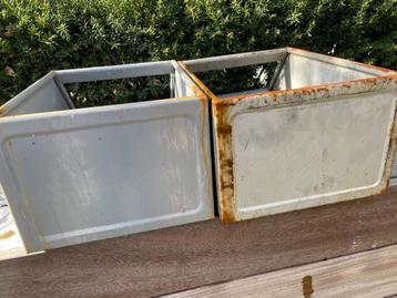 10 x stalen bakken voorraad bakken stapel zinken bakken beschikbaar voor biedingen