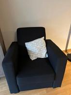 2 zwart fauteuils, 75 tot 100 cm, Gebruikt, Stof, 75 tot 100 cm
