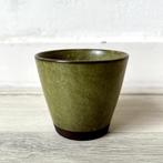 Bloempot groen klein, Rond, Binnen, Ophalen of Verzenden, Minder dan 25 cm