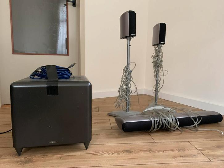 Audica Homecinema Set + Marantz Receiver Compleet, Audio, Tv en Foto, Home Cinema-sets, Gebruikt, Overige spelers, Overige merken
