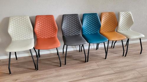 6 eetkamer stoelen, Huis en Inrichting, Stoelen, Gebruikt, Vijf, Zes of meer stoelen, Blauw, Ophalen
