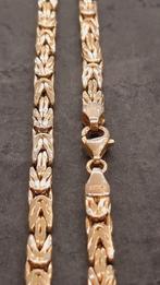 gouden platte koningsketting 14kt, Sieraden, Tassen en Uiterlijk, Kettingen, Www.bredajuwelier.nl, Nieuw, Ophalen of Verzenden