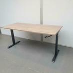 zit-sta hoog-laag buro bureau 120x80 cm zwart frame, Ophalen, Zo goed als nieuw