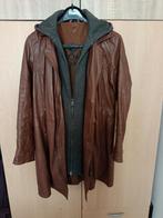 Mooie leren jas XL met uitritsbare capuchon, Kleding | Dames, Gipsy, Bruin, Maat 46/48 (XL) of groter, Ophalen of Verzenden