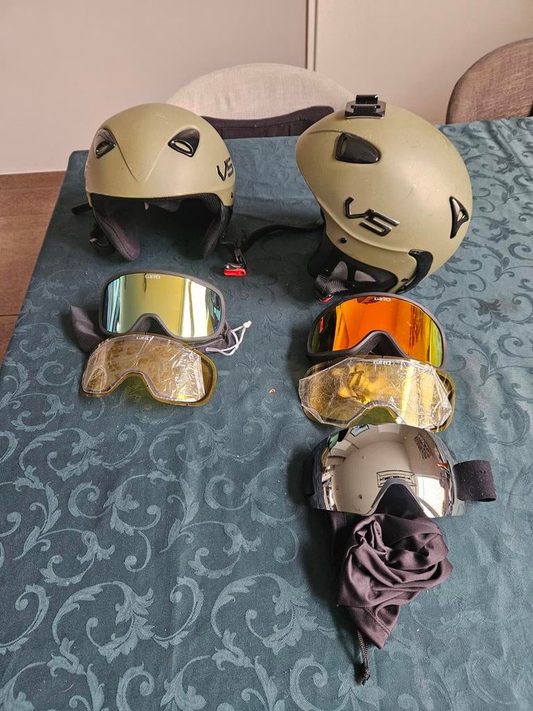 Skihelm maat S/M + Giro skibril met lenzen, Overige merken, Gebruikt, Overige typen, Ophalen of Verzenden