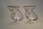 Art Deco Cocktail Glazen Zilveren Rand, Verzamelen, Glas en Borrelglaasjes, Ophalen of Verzenden, Zo goed als nieuw, Overige typen