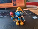 Vintage Smurf - koning Grote Smurf met paddenstoel, Verzamelen, Smurfen, Gebruikt, Grote Smurf, M, Ophalen of Verzenden