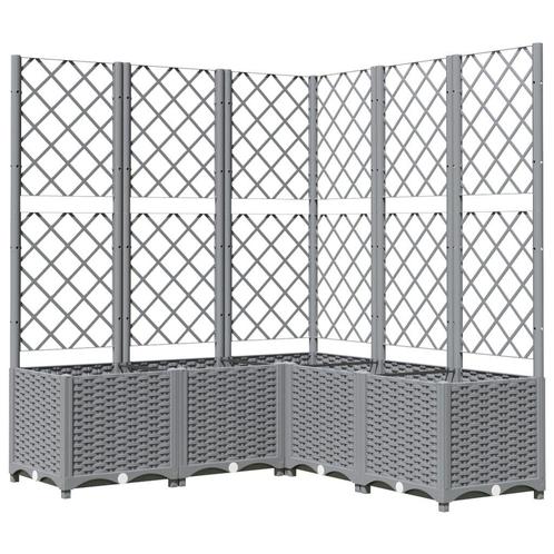 Plantenbak met latwerk 120x120x136 cm €149, Tuin en Terras, Bloembakken en Plantenbakken, Nieuw, Kunststof, Ophalen of Verzenden