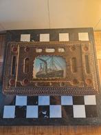 Antiek Tramp Art Kistje S.S. Potsdam Holland-Amerika Lijn, Ophalen of Verzenden