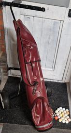 Golftas met trolley en diverse golfclubs 23 golfballen, Ophalen, Gebruikt, Set