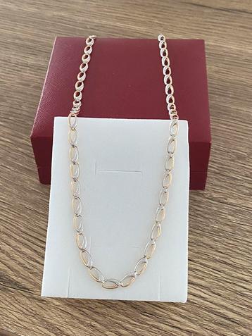 14 karaat(585) gouden ketting, wit en geel goud beschikbaar voor biedingen