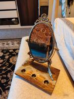 Vintage makeup spiegel marmer, Antiek en Kunst, Ophalen of Verzenden, Rechthoekig, Minder dan 50 cm