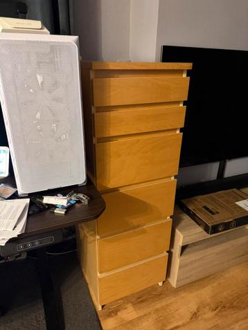 IKEA MALM hoge ladekast met spiegel – 6 lades – Topstaat! - afbeelding 2