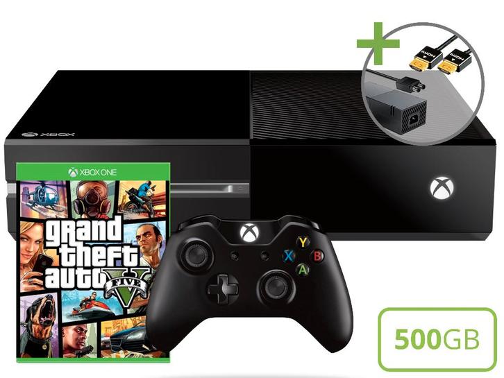 xbox one met 1 controler en GTA 5 CD, Spelcomputers en Games, Spelcomputers | Xbox One, Gebruikt, Xbox One, 500 GB, Met 1 controller
