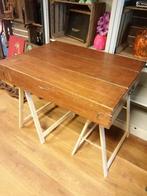XXL OUDE VINTAGE KIST TOPSTAAT 91X71X14 CM IN GESLOTEN MAAT., Ophalen