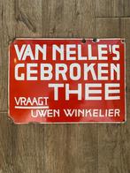 Emaille reclamebord Van Nelles gebroken thee, Reclamebord, Gebruikt, Ophalen of Verzenden