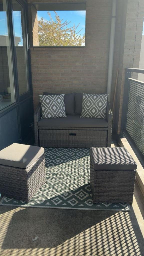 Tuin/balkon setje, Tuin en Terras, Tuinsets en Loungesets, Zo goed als nieuw, 2 zitplaatsen, Ophalen