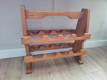 Wijnrek massief hout drankrek flessenrek beschikbaar voor biedingen