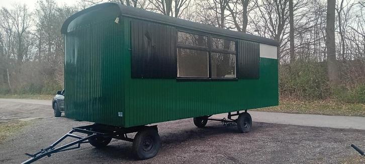 Pipowagen schaftwagen schaftkeet bouwkeet pipo wagen te koop, Doe-het-zelf en Verbouw, Bouwketen en Schaftketen, Gebruikt, Ophalen
