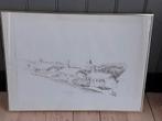 Callantsoog tekening Previnaireweg en Dorpsplein, Antiek en Kunst, Ophalen