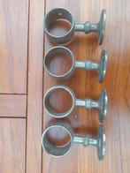 messing/koper leuning houders rond 40 mm, Ophalen of Verzenden, Gebruikt, Koper of Messing, Klink of Kruk