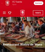 2 x entree restaurant bistro veste FC Twente - Almere city, Tickets en Kaartjes, Sport | Overige