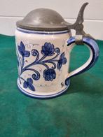 bierpul schultheis met tinnen deksel vintage, Verzamelen, Glas en Borrelglaasjes, Ophalen of Verzenden, 'T Olde Gre-j, Info@toldegrej.nl