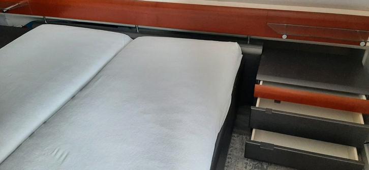 Slaapkamer set: bed, nachtkastjes & kaptafel, Huis en Inrichting, Slaapkamer | Bedden, Gebruikt, Tweepersoons, 160 cm, 200 cm
