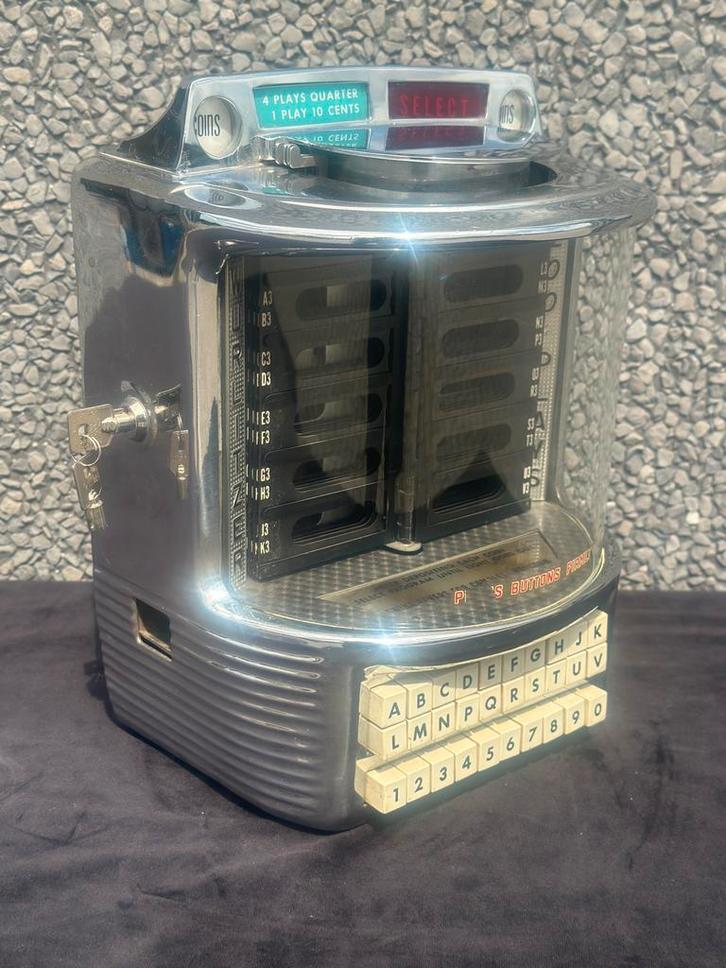 WALLBOX: Wurlitzer 5210 met originele witte knoppen, Verzamelen, Automaten | Jukeboxen, Zo goed als nieuw, Wurlitzer, 1950 tot 1960